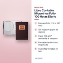 LIBRO CONTABLE MIQUELRIUS FOLIO 100 HOJAS DIARIO - características principales