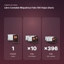 LIBRO CONTABLE MIQUELRIUS FOLIO 100 HOJAS DIARIO - formato de venta: caja de 10, palé de 396