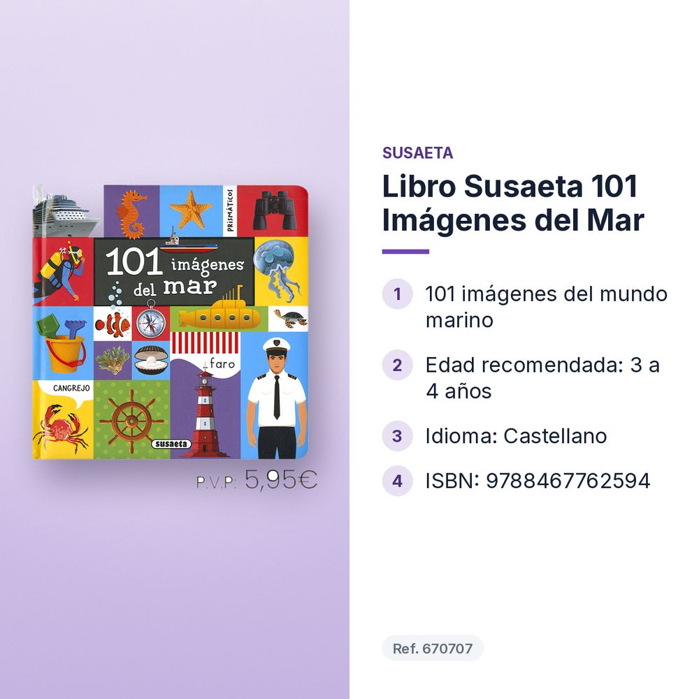 LIBRO SUSAETA  101 IMÁGENES DEL MAR - características principales