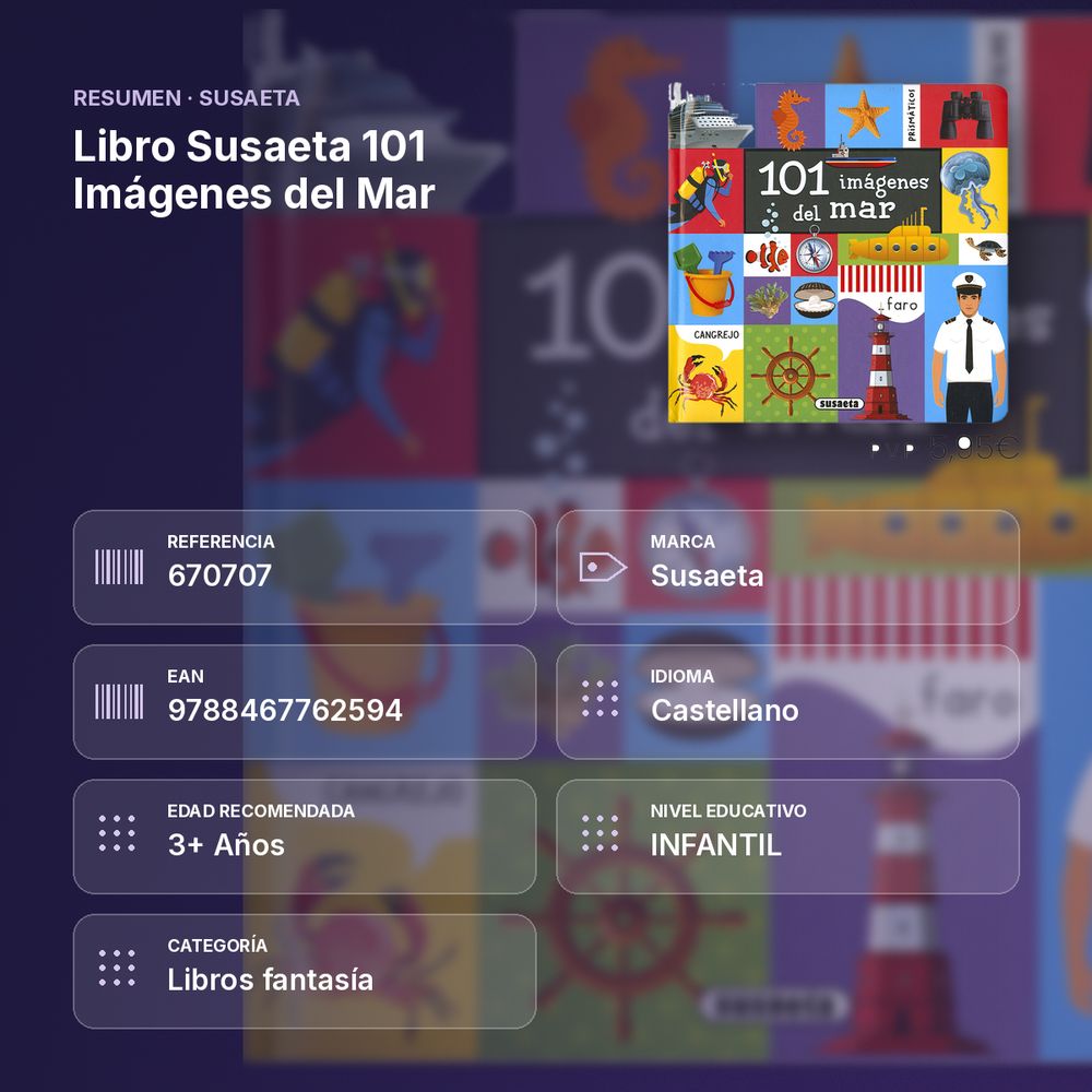 LIBRO SUSAETA  101 IMÁGENES DEL MAR - resumen de atributos