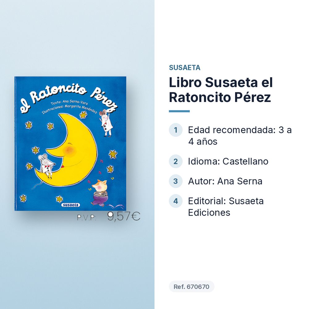 LIBRO SUSAETA EL RATONCITO PÉREZ  - características principales