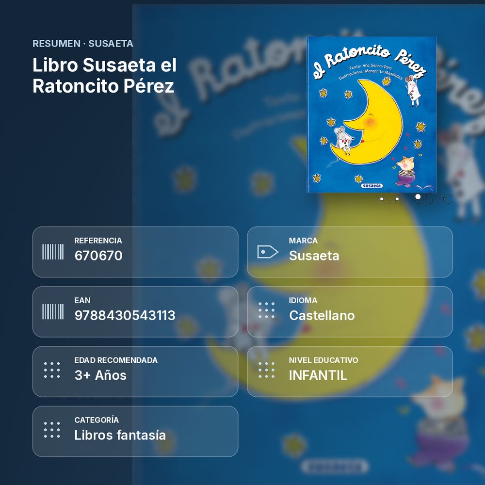 LIBRO SUSAETA EL RATONCITO PÉREZ  - resumen de atributos