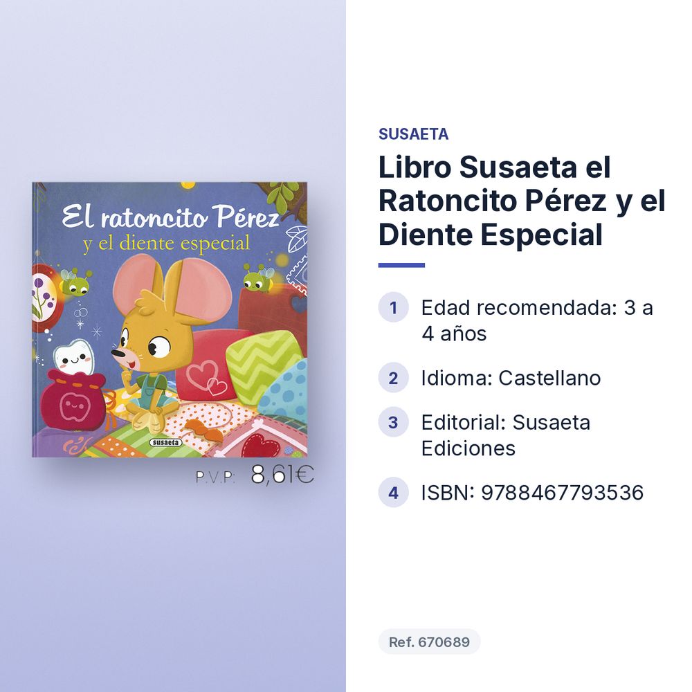 LIBRO SUSAETA EL RATONCITO PÉREZ Y EL DIENTE ESPECIAL - características principales