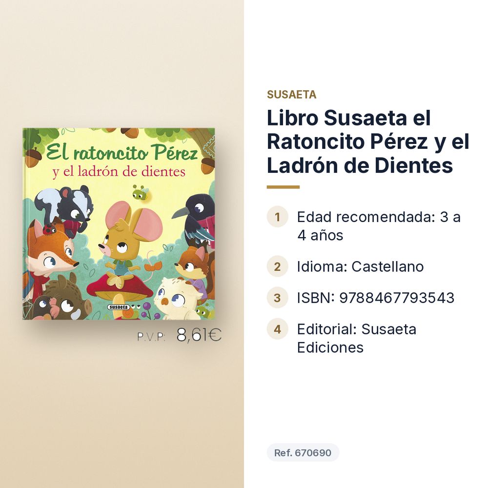 LIBRO SUSAETA EL RATONCITO PÉREZ Y EL LADRÓN DE DIENTES  - características principales