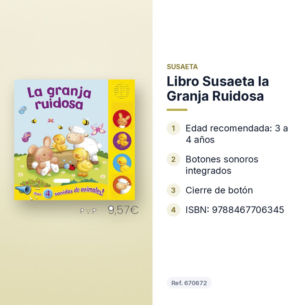 LIBRO SUSAETA LA GRANJA RUIDOSA - características principales