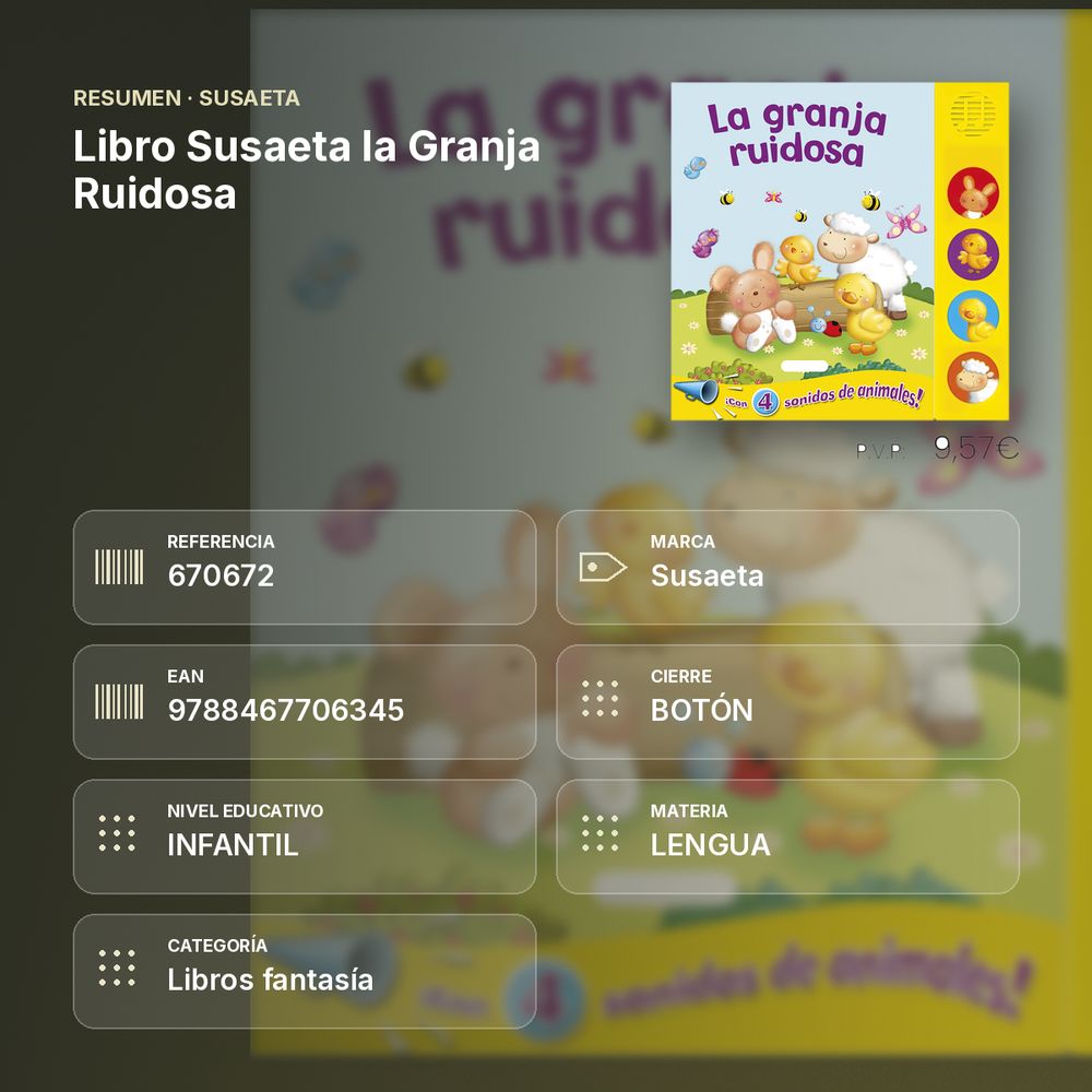 LIBRO SUSAETA LA GRANJA RUIDOSA - resumen de atributos