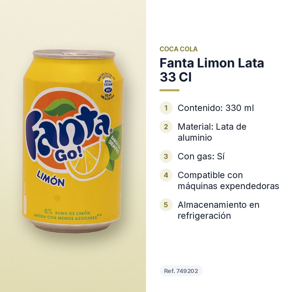 FANTA LIMON LATA 33 CL - características principales