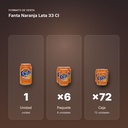 FANTA NARANJA LATA 33 CL - formato de venta: paquete de 6, caja de 72