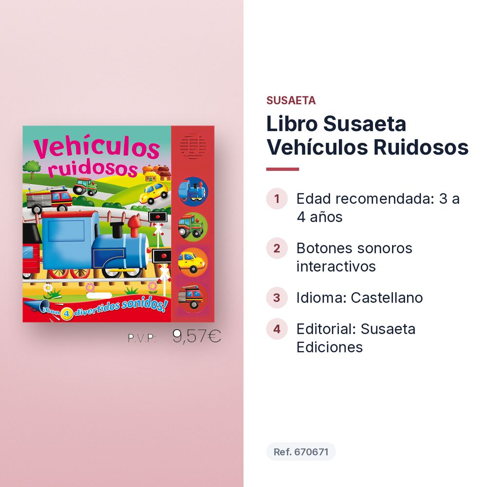 LIBRO SUSAETA VEHÍCULOS RUIDOSOS  - características principales