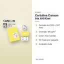 CARTULINA CANSON IRIS A4 KIWI - características principales