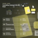CARTULINA CANSON IRIS A4 KIWI - resumen de atributos