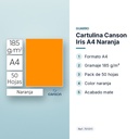 CARTULINA CANSON IRIS A4 NARANJA - características principales