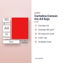 CARTULINA CANSON IRIS A4 ROJO - características principales
