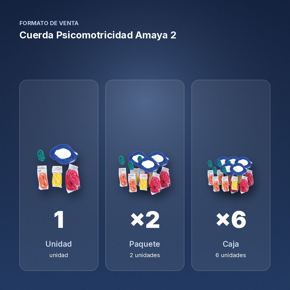 CUERDA PSICOMOTRICIDAD AMAYA 2 - formato de venta: paquete de 2, caja de 6