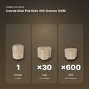 CUERDA SISAL PITA ROLLO 400 GRAMOS 100M - formato de venta: caja de 30, palé de 600