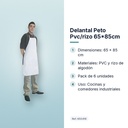 DELANTAL PETO PVC/RIZO 65*85CM  - características principales