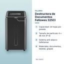 DESTRUCTORA DE DOCUMENTOS FELLOWES 325CI  - características principales