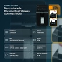 DESTRUCTORA DE DOCUMENTOS FELLOWES AUTOMAX 100M  - resumen de atributos