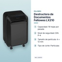DESTRUCTORA DE DOCUMENTOS FELLOWES LX210  - características principales