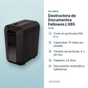 DESTRUCTORA DE DOCUMENTOS FELLOWES LX65 - características principales