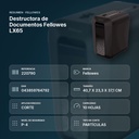 DESTRUCTORA DE DOCUMENTOS FELLOWES LX65 - resumen de atributos