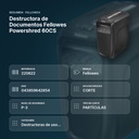 DESTRUCTORA DE DOCUMENTOS FELLOWES POWERSHRED 60CS - resumen de atributos