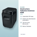 DESTRUCTORA FELLOWES AUTOMAX 80M - características principales