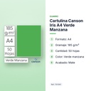 CARTULINA CANSON IRIS A4 VERDE MANZANA - características principales