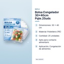 BOLSA CONGELADOR 30×40CM PQTE.25UDS - características principales