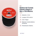 BOBINA DE CUERDA ELÁSTICA NEGRA 2 MM X 100 METROS - características principales