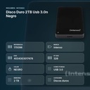 DISCO DURO 2TB USB 3.0N NEGRO - resumen de atributos