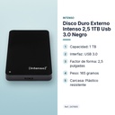 DISCO DURO EXTERNO INTENSO 2,5 1TB USB 3.0 NEGRO - características principales