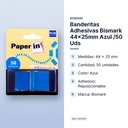 BANDERITAS ADHESIVAS BISMARK 44X25MM AZUL /50 UDS - características principales