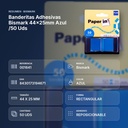 BANDERITAS ADHESIVAS BISMARK 44X25MM AZUL /50 UDS - resumen de atributos