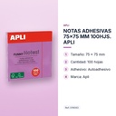 NOTAS ADHESIVAS 75x75 MM 100HJS. APLI - características principales