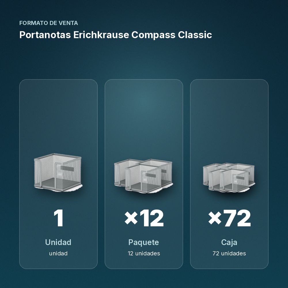 PORTANOTAS ERICHKRAUSE COMPASS CLASSIC - formato de venta: paquete de 12, caja de 72