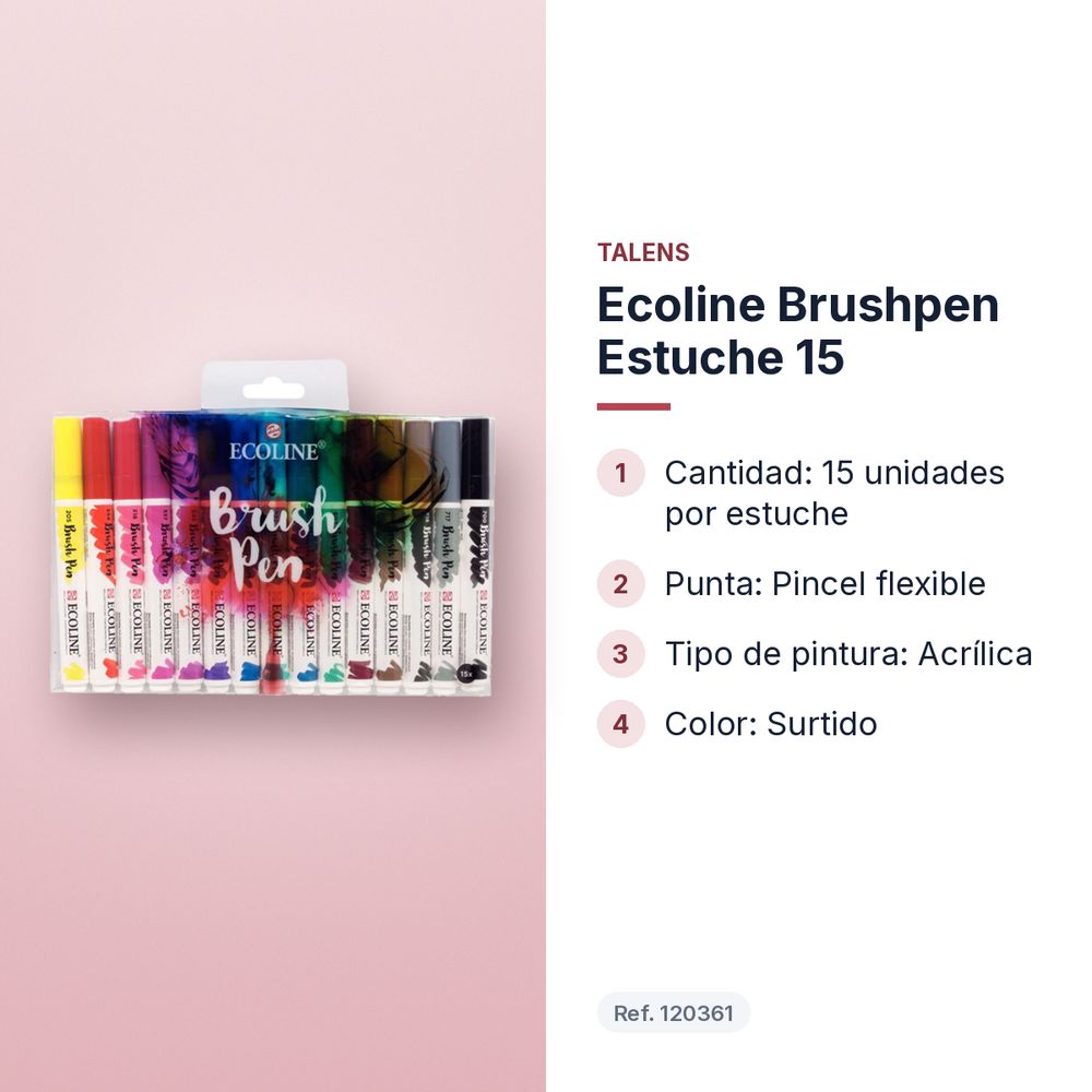 ECOLINE BRUSHPEN ESTUCHE 15 - características principales