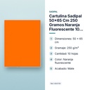 CARTULINA SADIPAL 50×65 CM 250 GRAMOS NARANJA FLUORESCENTE 10 HOJAS - características principales