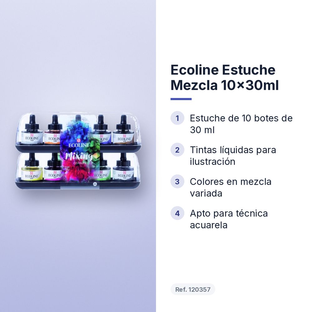 ECOLINE ESTUCHE MEZCLA 10X30ML - características principales