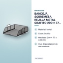 BANDEJA SOBREMESA REJILLA METAL GRAFITO 290 x 77 x 340 - características principales