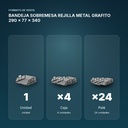 BANDEJA SOBREMESA REJILLA METAL GRAFITO 290 x 77 x 340 - formato de venta: caja de 4, palé de 24