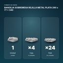 BANDEJA SOBREMESA REJILLA METAL PLATA 290 x 77 x 340 - formato de venta: caja de 4, palé de 24