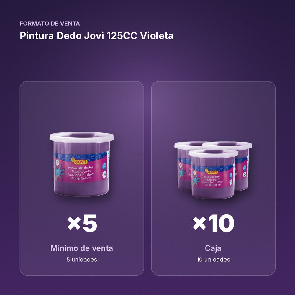 PINTURA DEDO JOVI 125CC VIOLETA - formato de venta: caja de 10