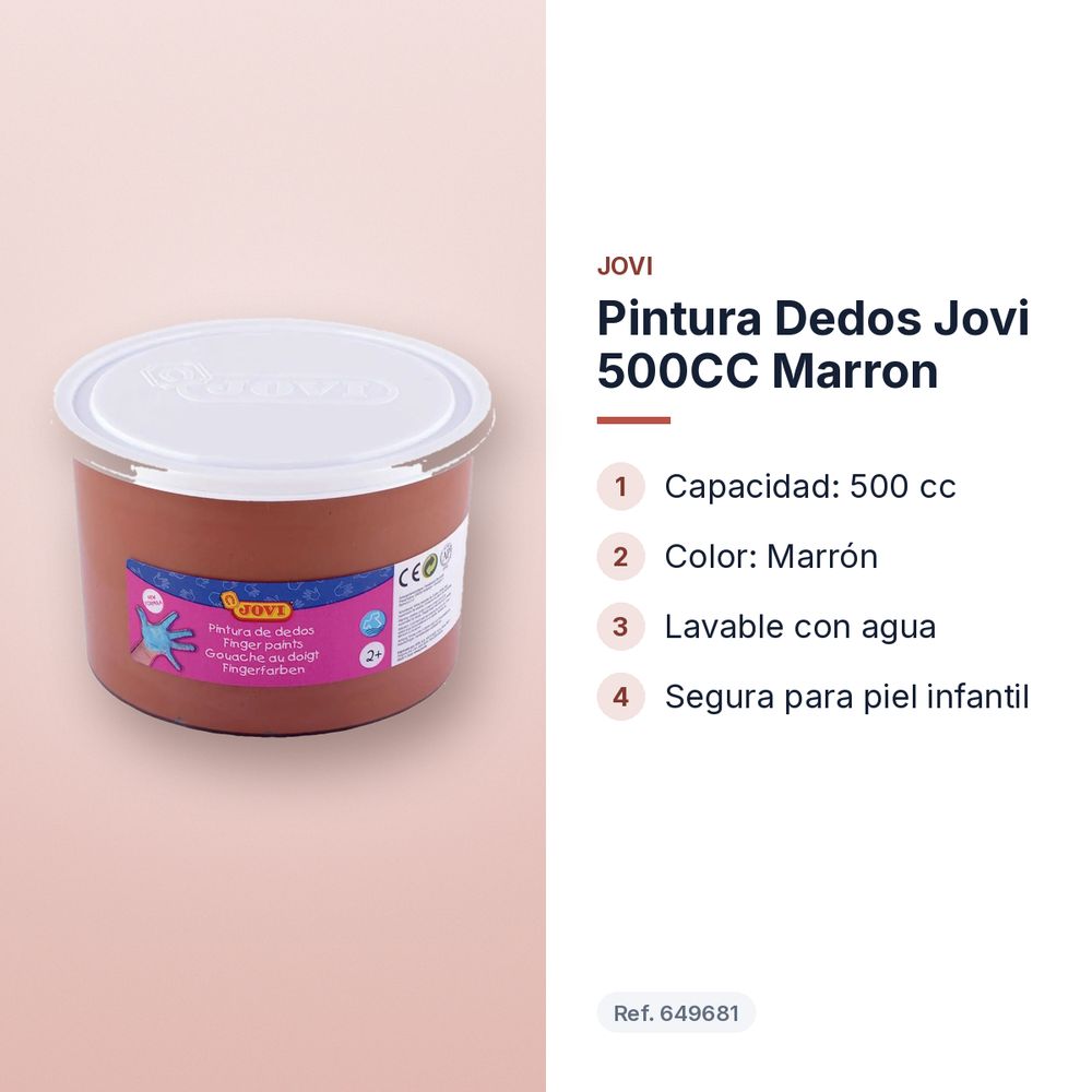 PINTURA DEDOS JOVI 500CC MARRON - características principales