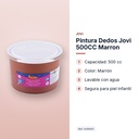 PINTURA DEDOS JOVI 500CC MARRON - características principales