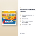 ROTULADOR BIC KID 18 COLORES - características principales