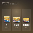 ROTULADOR BIC KID 18 COLORES - formato de venta: paquete de 26, caja de 130
