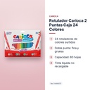 ROTULADOR CARIOCA 2 PUNTAS CAJA 24 COLORES - características principales
