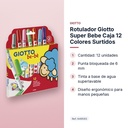 ROTULADOR GIOTTO SUPER BEBE CAJA 12 COLORES SURTIDOS - características principales