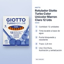 ROTULADOR GIOTTO TURBO COLOR UNICOLOR MARRON CLARO 12 UDS  - características principales
